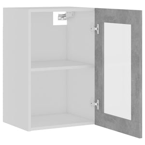 Armadio Sospeso con Vetro Grigio Cemento 40x31x60 cm Truciolato cod mxl 63033