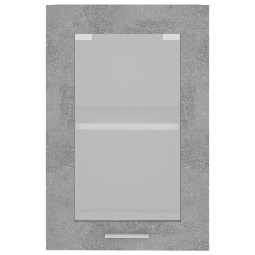 Armadio Sospeso con Vetro Grigio Cemento 40x31x60 cm Truciolato cod mxl 63033