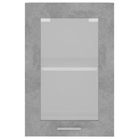 Mobile Pensile con Vetro Grigio Cemento 40x31x60 cm Multistrato 802509