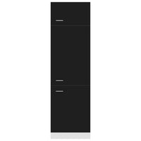 Armadio per Frigo Nero 60x57x207 cm in Legno Multistrato 802539