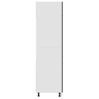 Armadio per Frigo Nero 60x57x207 cm in Legno Multistrato 802539