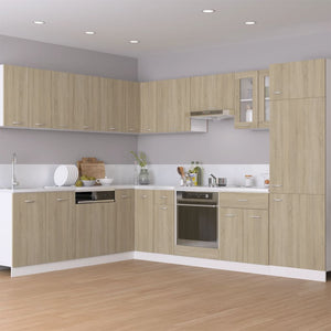Mobile per Frigo Rovere Sonoma 60x57x207 cm Legno Multistrato 802541