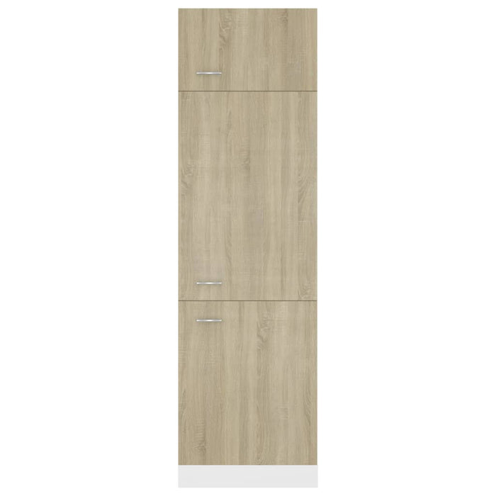 Mobile per Frigo Rovere Sonoma 60x57x207 cm Legno Multistrato 802541