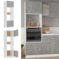 Mobile per Microonde Grigio Cemento 60x57x207 cm Multistrato 802550