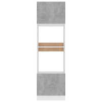 Mobile per Microonde Grigio Cemento 60x57x207 cm Multistrato 802550