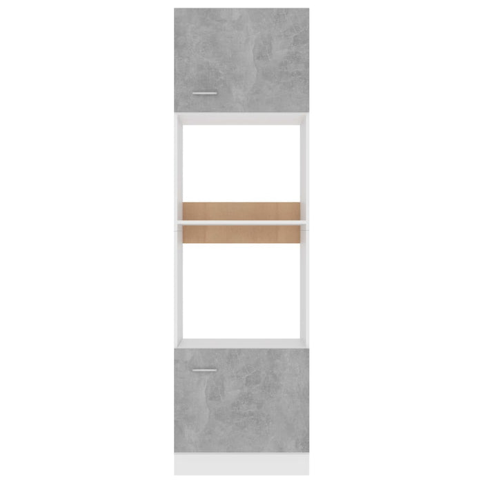 Mobile per Microonde Grigio Cemento 60x57x207 cm Multistrato 802550
