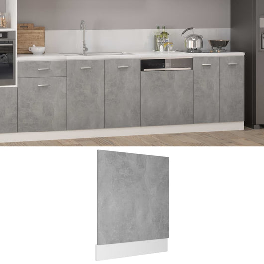 Pannello Lavastoviglie “Lyon” Grigio Cemento 59,5x3x67 cm 802566