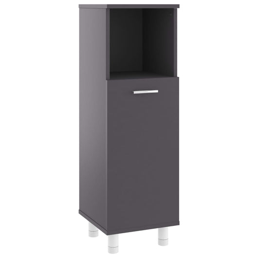 Mobile da Bagno Grigio 30x30x95 cm in Legno Multistrato 802617