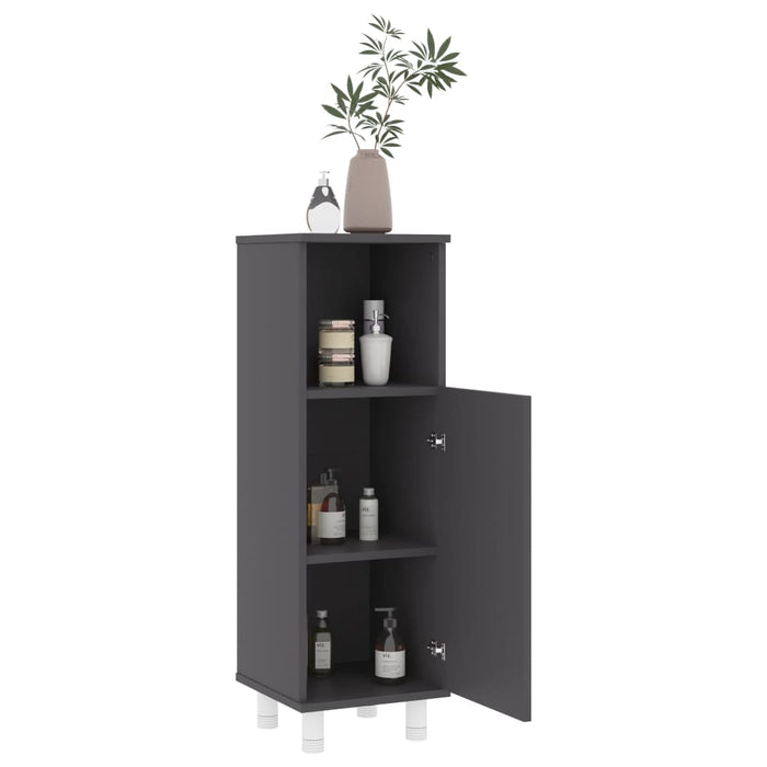 Mobile da Bagno Grigio 30x30x95 cm in Legno Multistrato 802617
