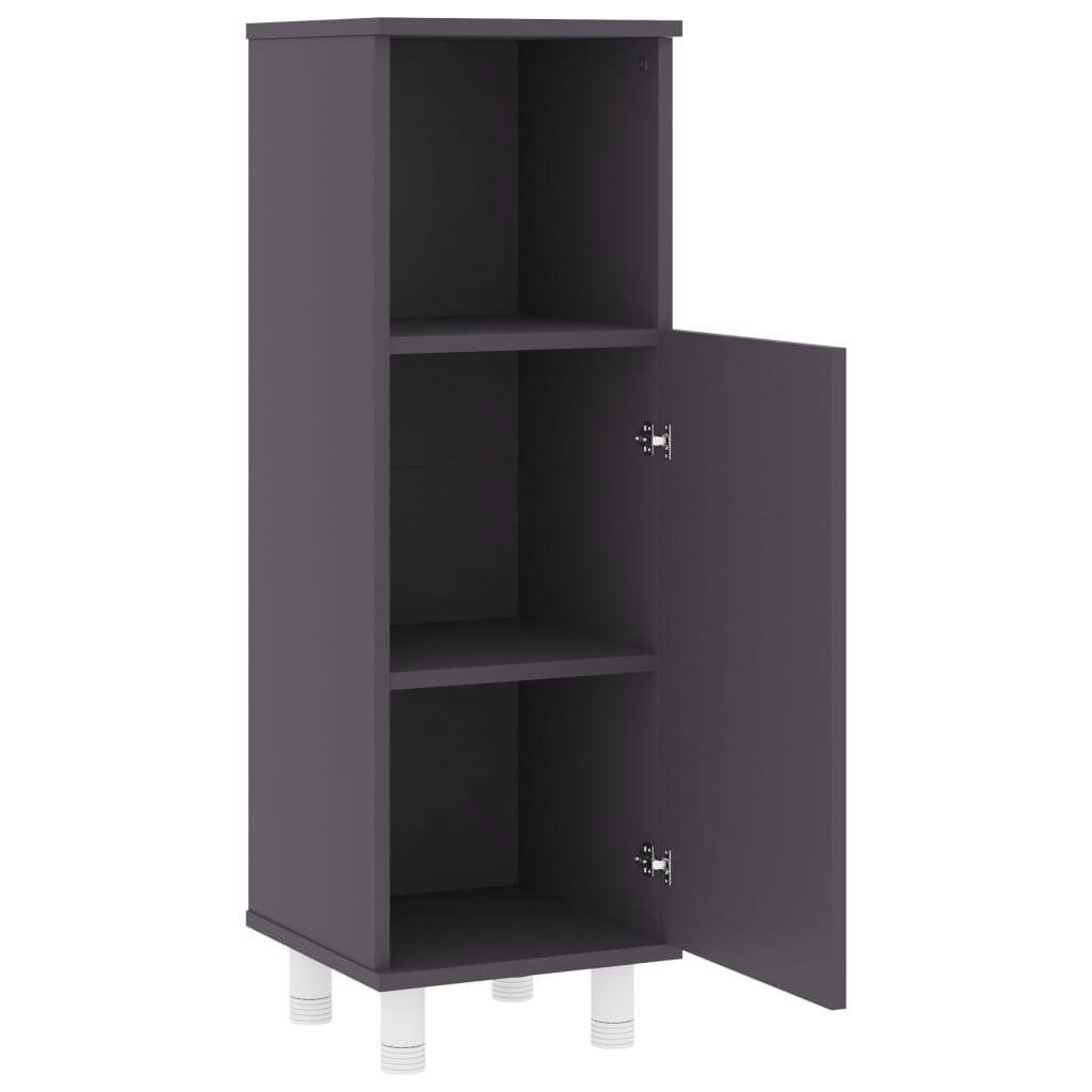 Mobile da Bagno Grigio 30x30x95 cm in Legno Multistrato 802617