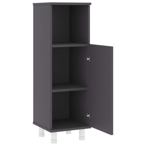 Mobile da Bagno Grigio 30x30x95 cm in Legno Multistrato 802617