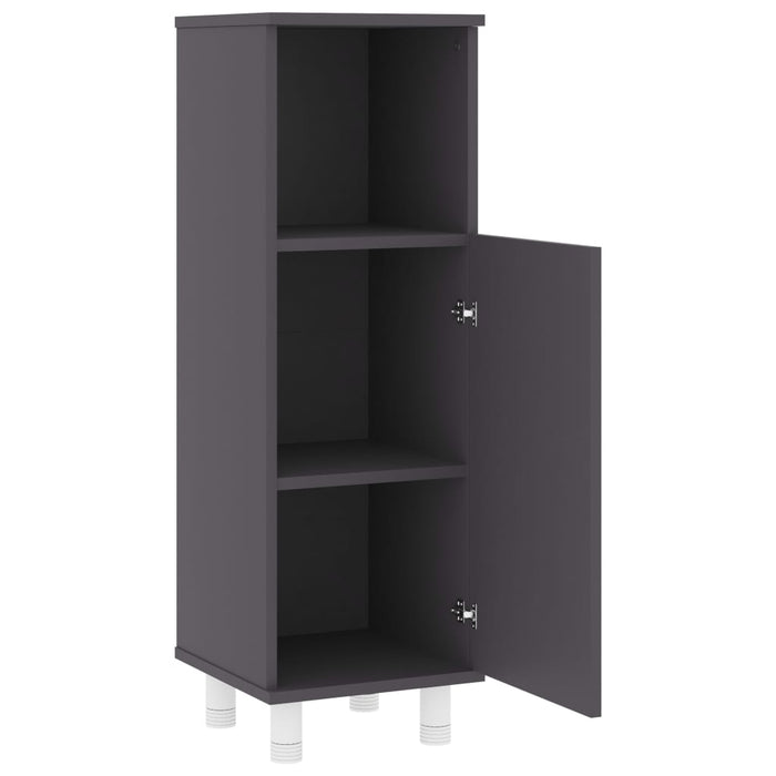 Mobile da Bagno Grigio 30x30x95 cm in Legno Multistrato 802617