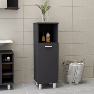 Mobile da Bagno Grigio 30x30x95 cm in Legno Multistrato 802617