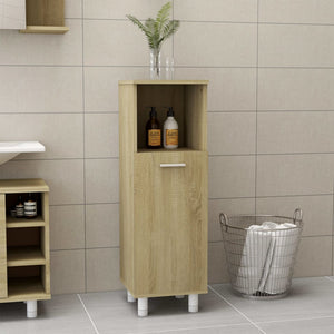 Mobile da Bagno Rovere Sonoma 30x30x95 cm in Legno Multistrato 802618