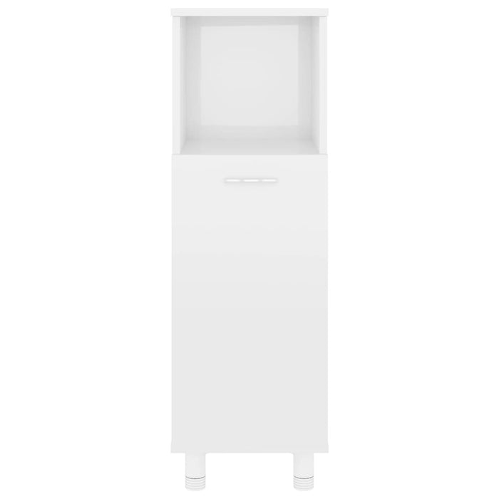 Mobile da Bagno Bianco Lucido 30x30x95 cm in Legno Multistrato 802621