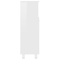 Mobile da Bagno Bianco Lucido 30x30x95 cm in Legno Multistrato 802621
