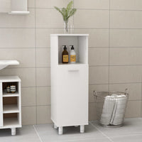 Mobile da Bagno Bianco Lucido 30x30x95 cm in Legno Multistrato 802621