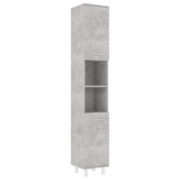 Mobile da Bagno Grigio Cemento 30x30x179 cm Legno Multistrato 802628