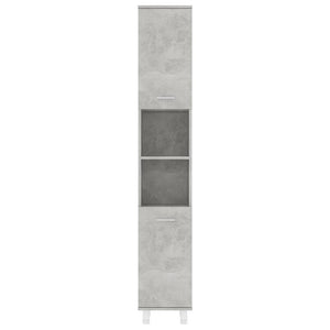Mobile da Bagno Grigio Cemento 30x30x179 cm Legno Multistrato 802628