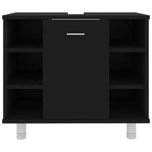 Mobile da Bagno Nero 60x32x53,5 cm in Legno Multistrato 802634