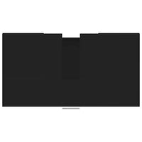 Armadio da Bagno Nero 60x32x53,5 cm in Truciolato