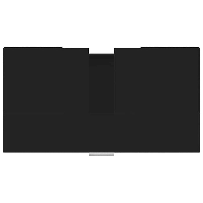 Armadio da Bagno Nero 60x32x53,5 cm in Truciolato