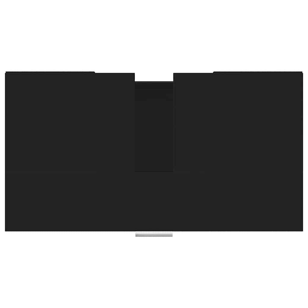 Mobile da Bagno Nero 60x32x53,5 cm in Legno Multistrato 802634