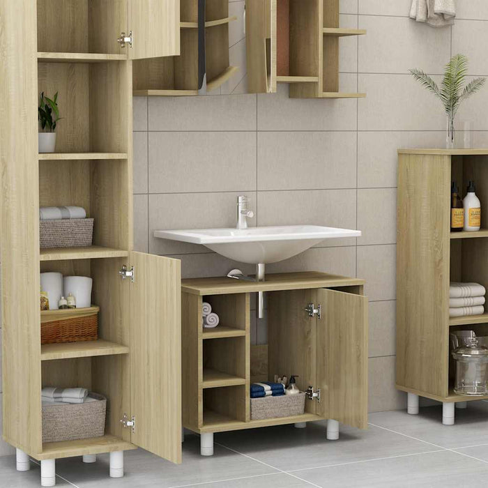Mobile da Bagno Rovere Sonoma 60x32x53,5cm in Legno Multistrato 802636