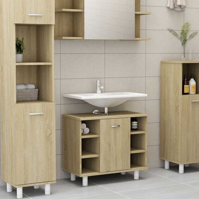 Mobile da Bagno Rovere Sonoma 60x32x53,5cm in Legno Multistrato 802636