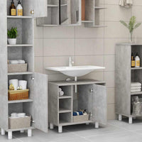 Mobile da Bagno Grigio Cemento 60x32x53,5 cm Legno Multistrato 802637