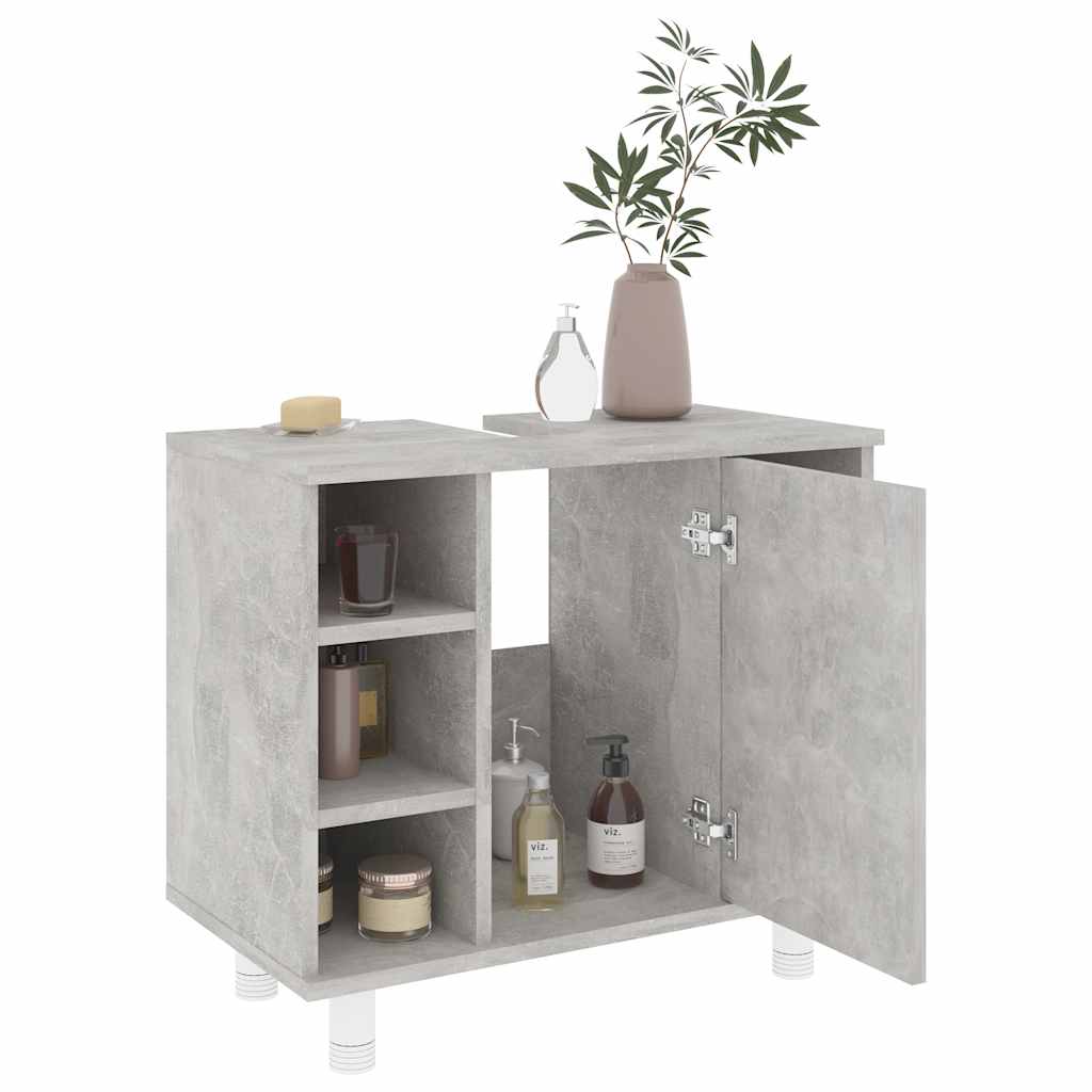 Mobile da Bagno Grigio Cemento 60x32x53,5 cm Legno Multistrato 802637