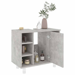 Mobile da Bagno Grigio Cemento 60x32x53,5 cm Legno Multistrato 802637