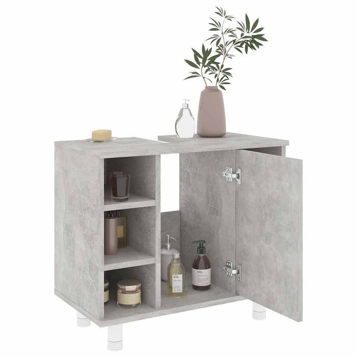 Mobile da Bagno Grigio Cemento 60x32x53,5 cm Legno Multistrato 802637