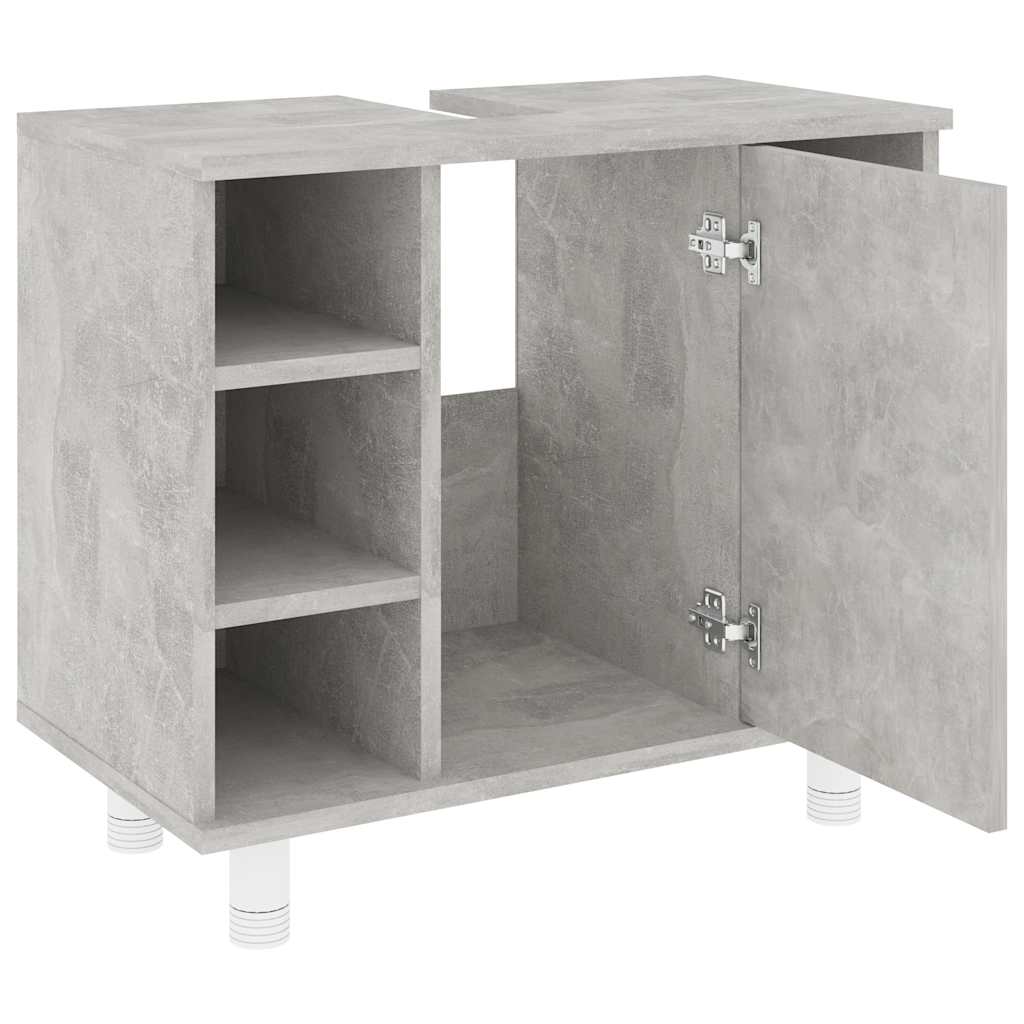 Mobile da Bagno Grigio Cemento 60x32x53,5 cm Legno Multistrato 802637