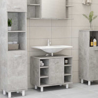 Mobile da Bagno Grigio Cemento 60x32x53,5 cm Legno Multistrato 802637