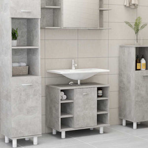 Mobile da Bagno Grigio Cemento 60x32x53,5 cm Legno Multistrato 802637