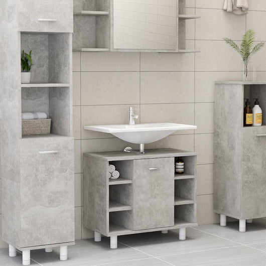Mobile da Bagno Grigio Cemento 60x32x53,5 cm Legno Multistrato 802637