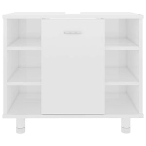 Mobile da Bagno Bianco Lucido 60x32x53,5cm in Legno Multistrato 802639