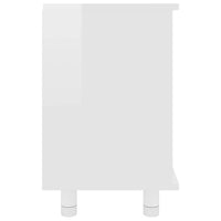 Armadio da Bagno Bianco Lucido 60x32x53,5 cm in Truciolato cod mxl 15442