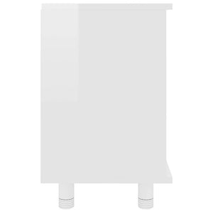 Armadio da Bagno Bianco Lucido 60x32x53,5 cm in Truciolato cod mxl 15442