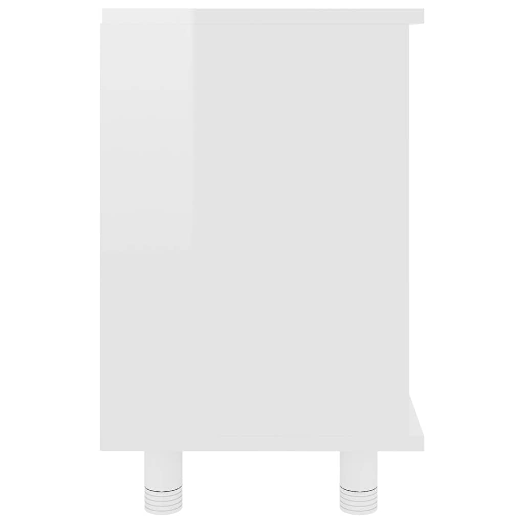 Mobile da Bagno Bianco Lucido 60x32x53,5cm in Legno Multistrato 802639