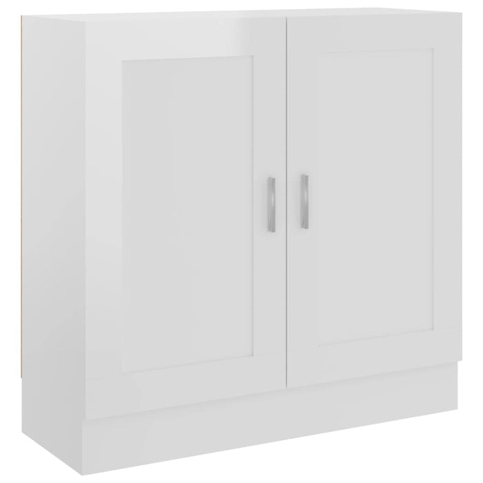 Libreria Bianco Lucido 82,5x30,5x80 cm in Legno Multistrato 802711