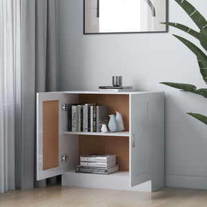 Libreria Bianco Lucido 82,5x30,5x80 cm in Legno Multistrato 802711