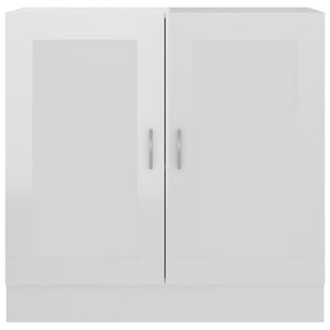 Libreria Bianco Lucido 82,5x30,5x80 cm in Legno Multistrato 802711