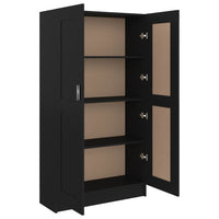 Libreria Nera 82,5x30,5x150 cm in Truciolato cod mxl 7627