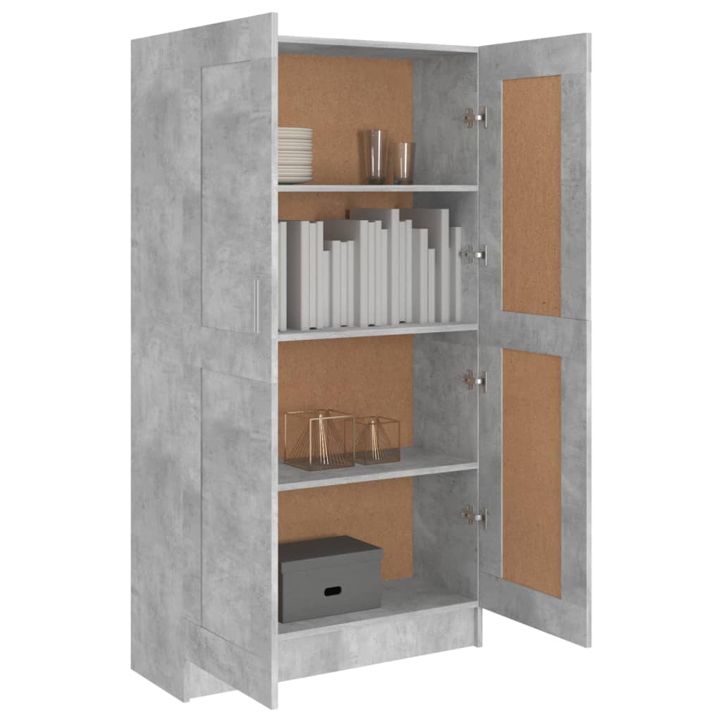 Libreria Grigio Cemento 82,5x30,5x150 cm in Legno Multistrato 802727