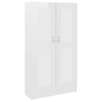 Libreria Bianco Lucido 82,5x30,5x150 cm in Legno Multistrato 802729
