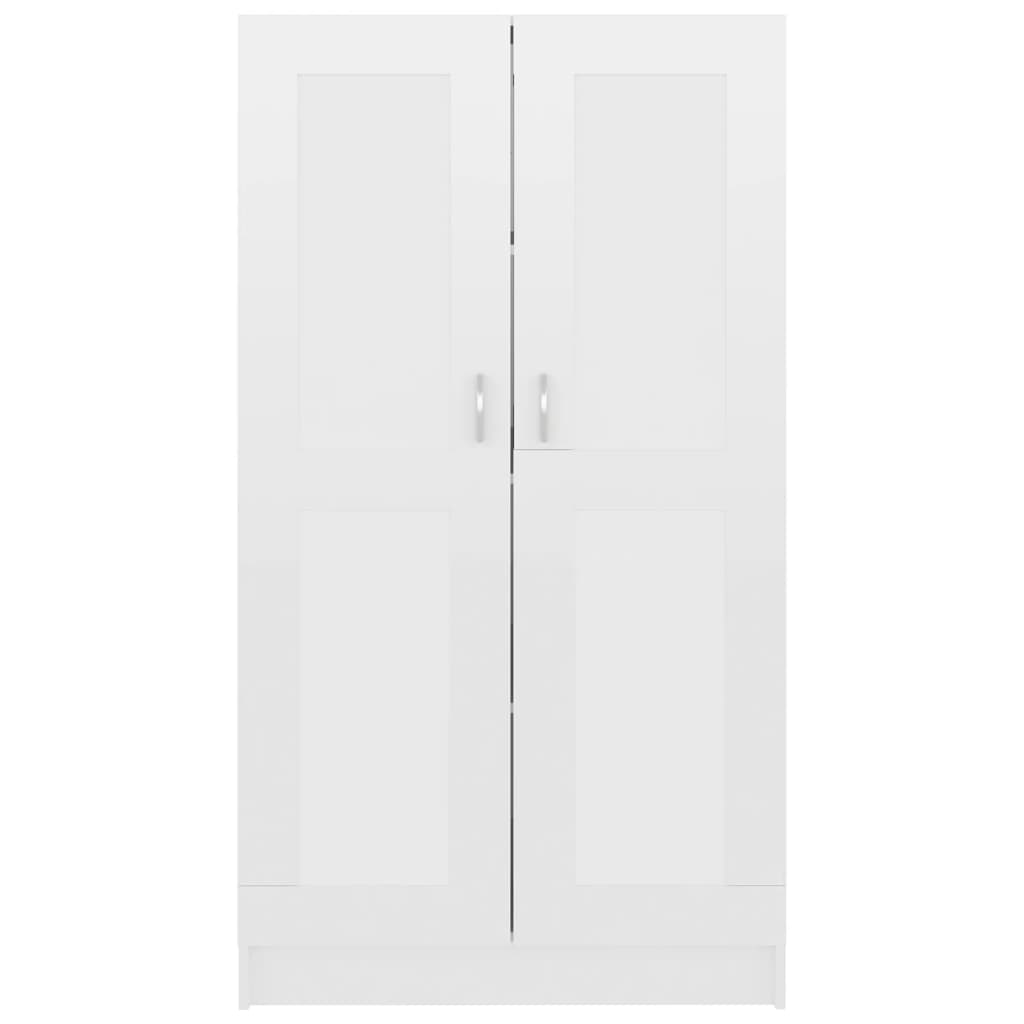 Libreria Bianco Lucido 82,5x30,5x150 cm in Legno Multistrato 802729