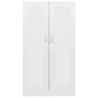 Libreria Bianco Lucido 82,5x30,5x150 cm in Legno Multistrato 802729