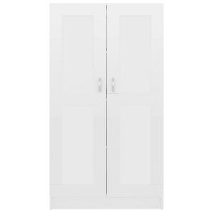 Libreria Bianco Lucido 82,5x30,5x150 cm in Legno Multistrato 802729